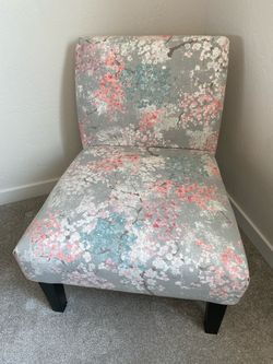 Floral Upholstered Accent Chair