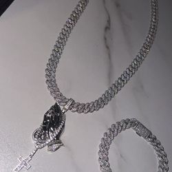 Iced Out Combo Necklace // Bracelet 