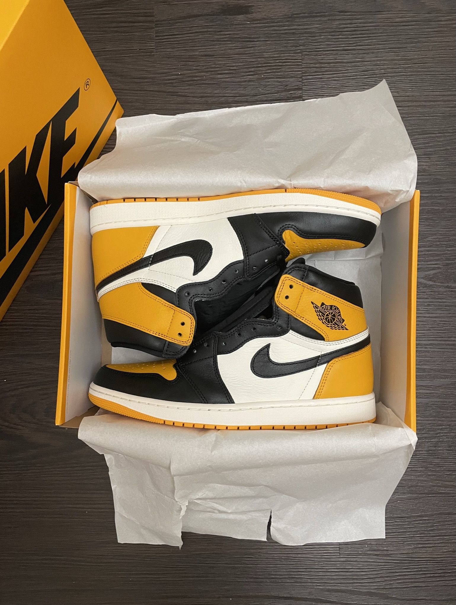 Nike Air Jordan 1 Retro High OG Yellow Toe “ Taxi ”Men’s Size 12 US !! READ DESCRIPTION❤️ Athletic shoes & Sneakers