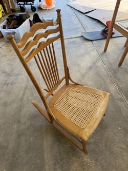 Vintage Rocking Chair Real Wood