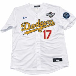 Shohei Ohtani Jersey Gold Edition Mens Large and XL LA Dodgers Stitched #17