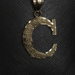 10k Gold Descriptive Pendant 