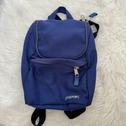 blue mini jansport backpack