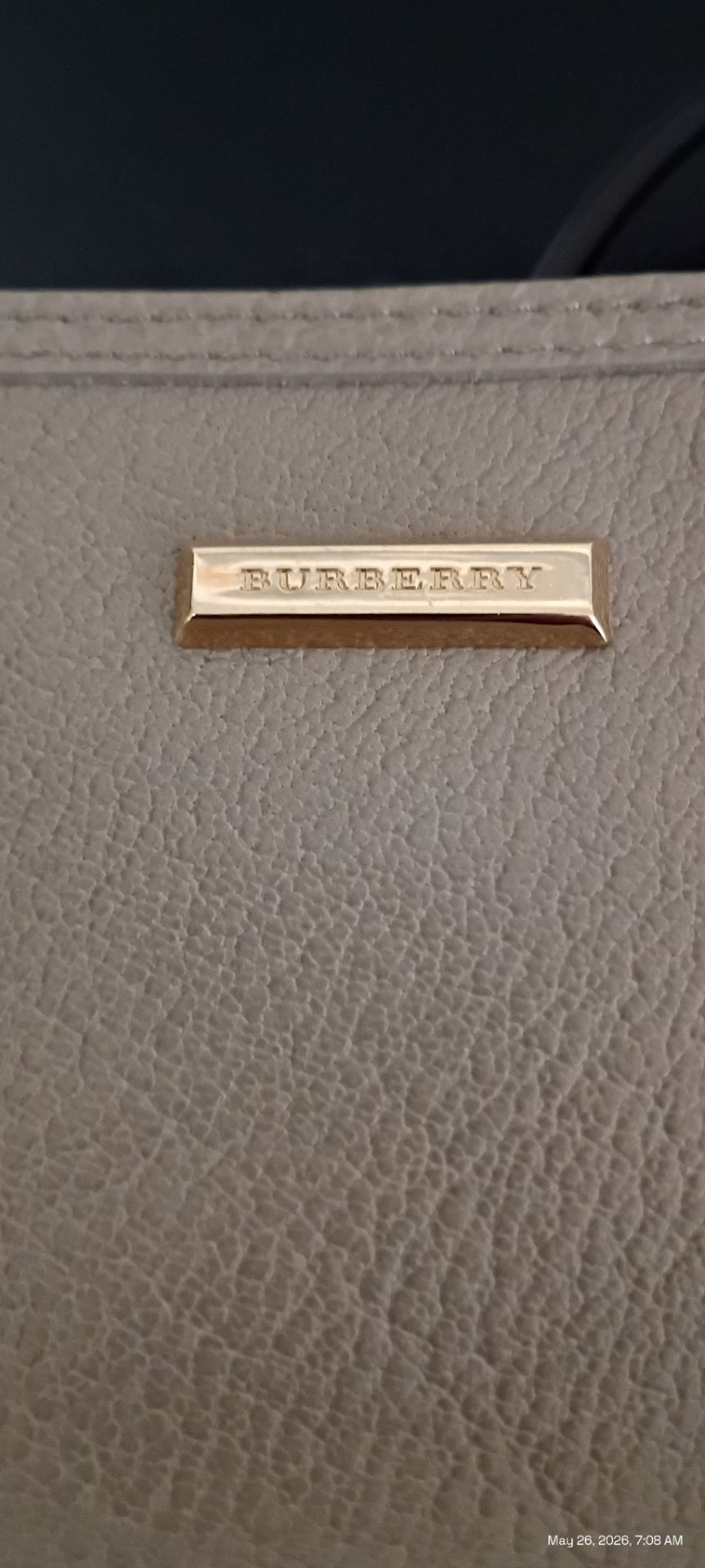 Authentic Burberry Taupe Clutch Purse