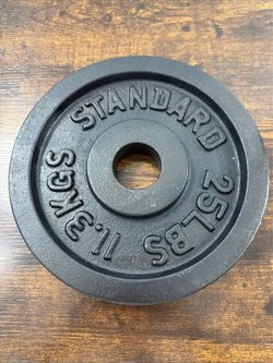 Cast Iron Olympic 2-inch Weight Plate, 25 LB, Single Weight Plate
