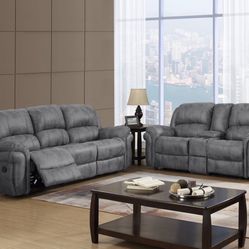 NEW 2pc RECLINING SOFA AND LOVESEAT WITH FREE DELIVERY- SPECIAL FINANCING AVAILABLE JUST $40 Down