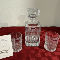 Marquis by Waterford Brady Decanter & Double Old Fashioned Pair. This 3-piece set includes a decanter and two double old fashioned glasses.