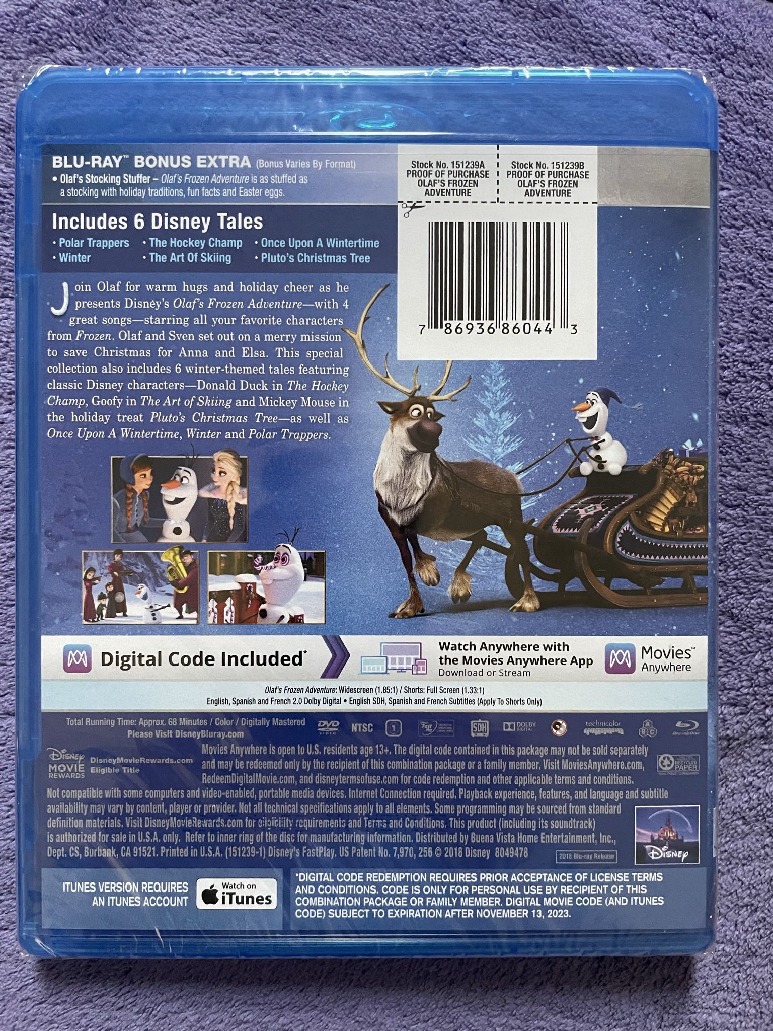 Disney Olaf’s Frozen Adventure DVD
