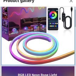 LED Neon Rope Light, 9.84FT RGB LED Strip Light APP Control, Button Control,