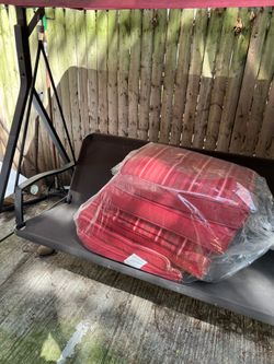 Outdoor Swing with Canopy and Cushions