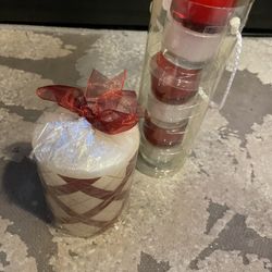 Red And White Candles New 