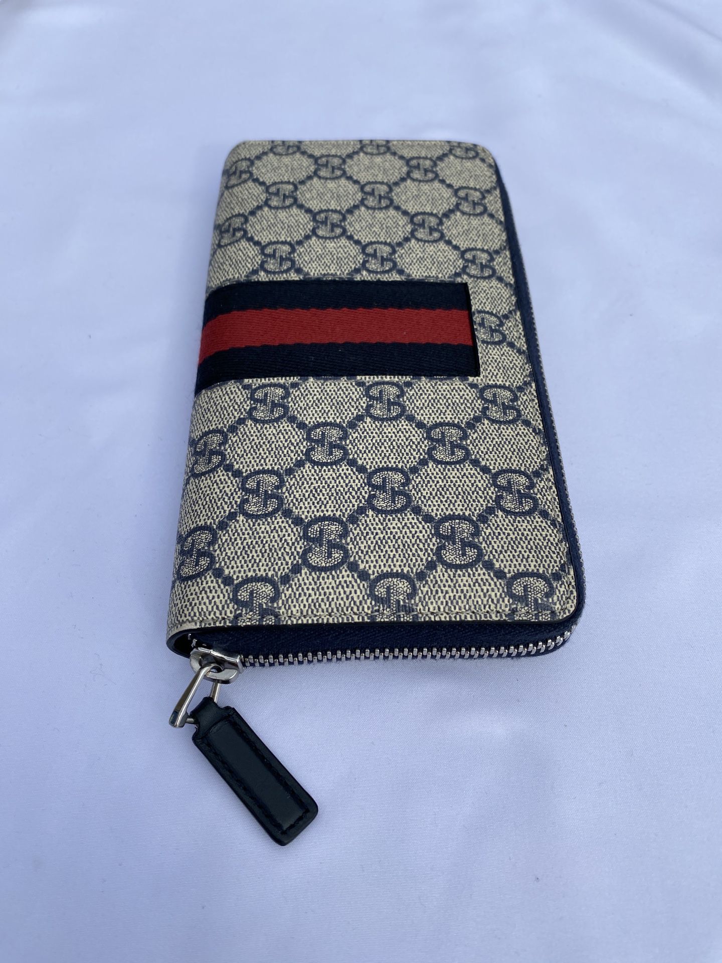 Gucci Ophidia Zip Around Wallet - Beige and Blue with no double G (Rare)