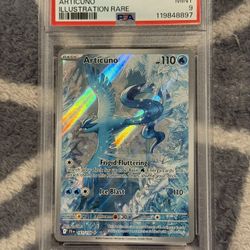PSA 9 ARTICUNO #161 2025 POKEMON JTG EN - JOURNEY TOGETHER ILLUSTRATION RARE