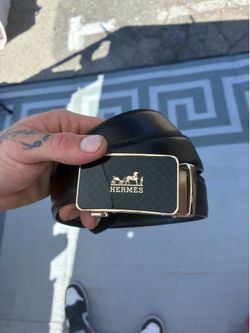 Rare Authenticated Hermès Reversible Belt Gold Buckle Size 125