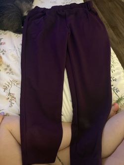 SHEIN Deep Purple Elastic-Waist Jogger Pants