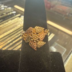 10KT Tricolor Leaf Ring 42491-1