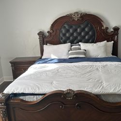 Bed Room Set For Sale! Bedframe W/ Mattress Nightstand, Cabinets, Mirror!!! 