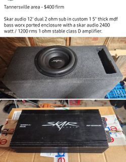 Skar Audio Sub And Amp