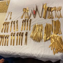 Gold Stainless Steel flatware assorted sets