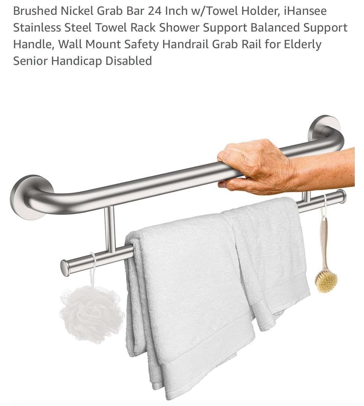 Towel grab bar