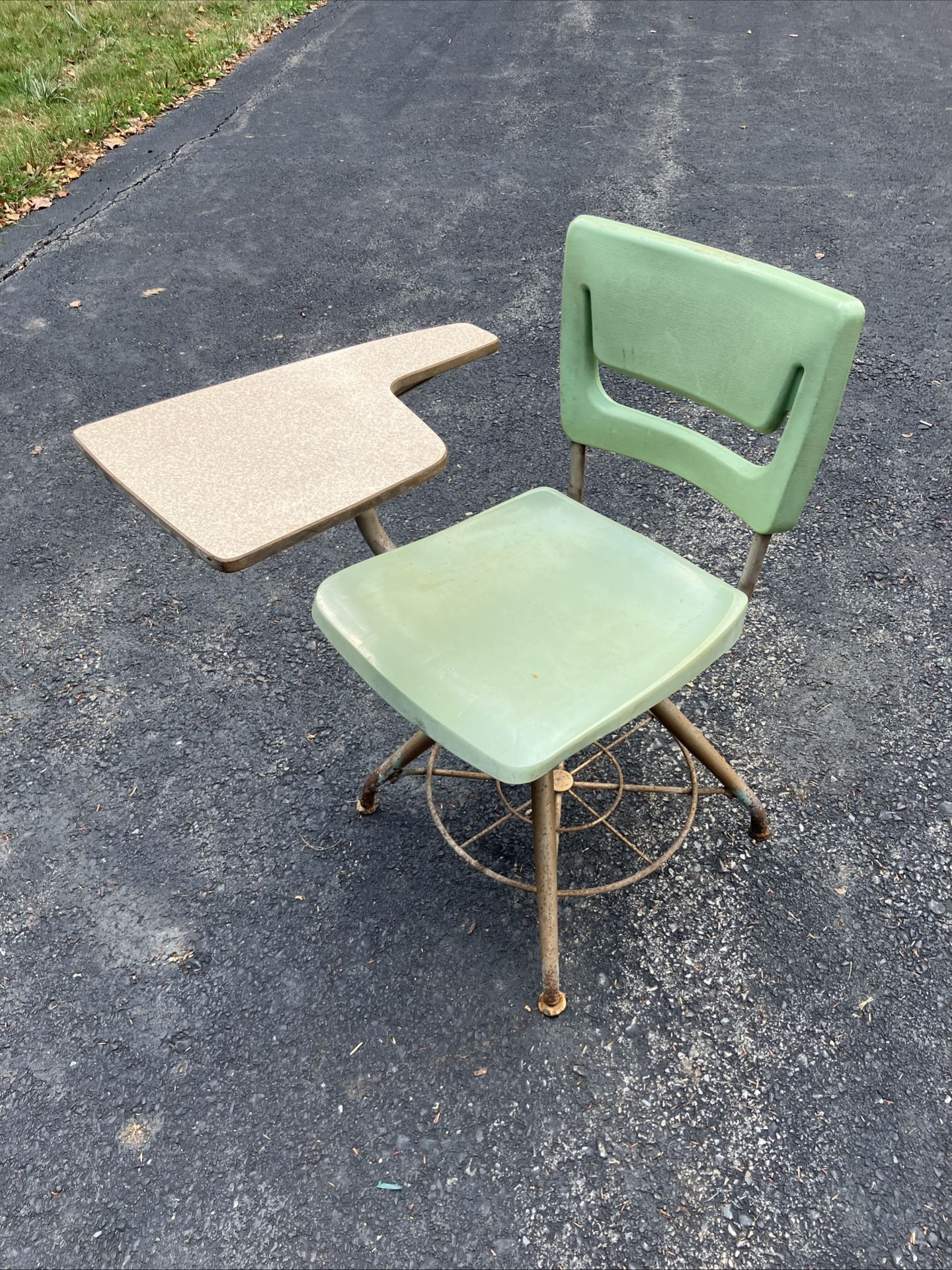 Vintage School Desk Swivels 1970s?
