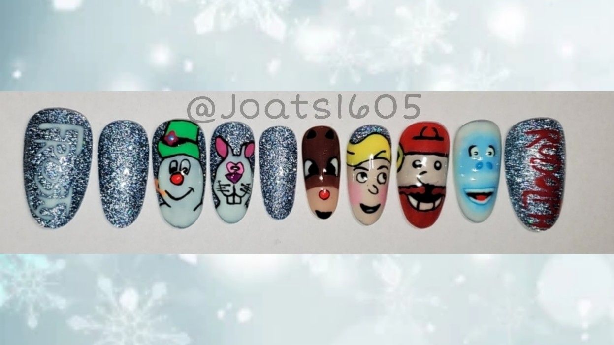 Nostalgic Holiday Press On Nails