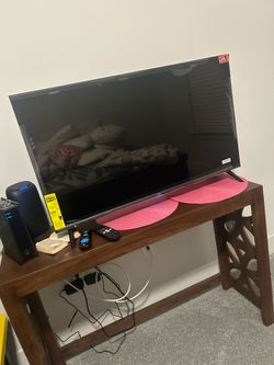 TV and a nightstand