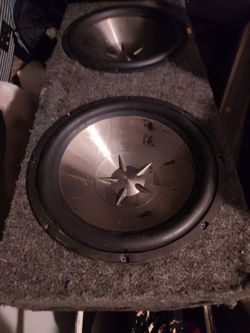 Old School Clarion SVC Subwoofers in box
