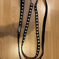 Top Paw Skulls & Bows Skinny Leash - Black