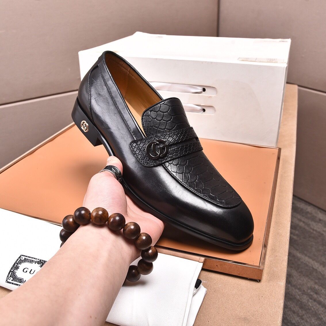 GG Men’s Leather Shoes With Box 2026 New