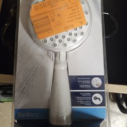 Moen Banbury White 5 settings Handheld Showerhead