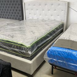 New Queen Size Bed And Mattres Free Delivery 🚚 