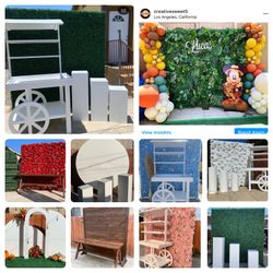 Backdrops/flower Walls/ Candy Cart