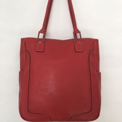 Red Leather Tommy Hilfiger Handbag / Purse
