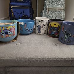 Disney Stitch Mugs And Ramen Bowl