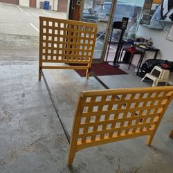 Twin Size IKEA Wood Bed