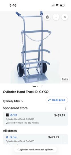 Cylinder hand truck dolly