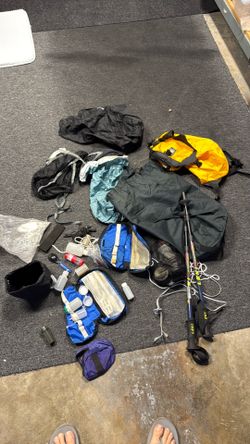 Backpacking hiking camping