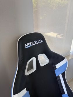 Ares Wing Racing Gaming Chair Black/Blue Dual Harness High Back