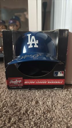 Trayce Thompson Autograph Mini Dodger Helmet