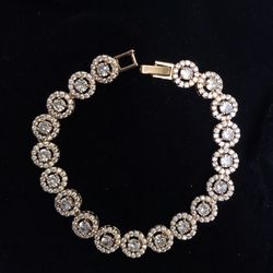 18k Gold Filled Bracelet Bangle Jewelry 7” Long