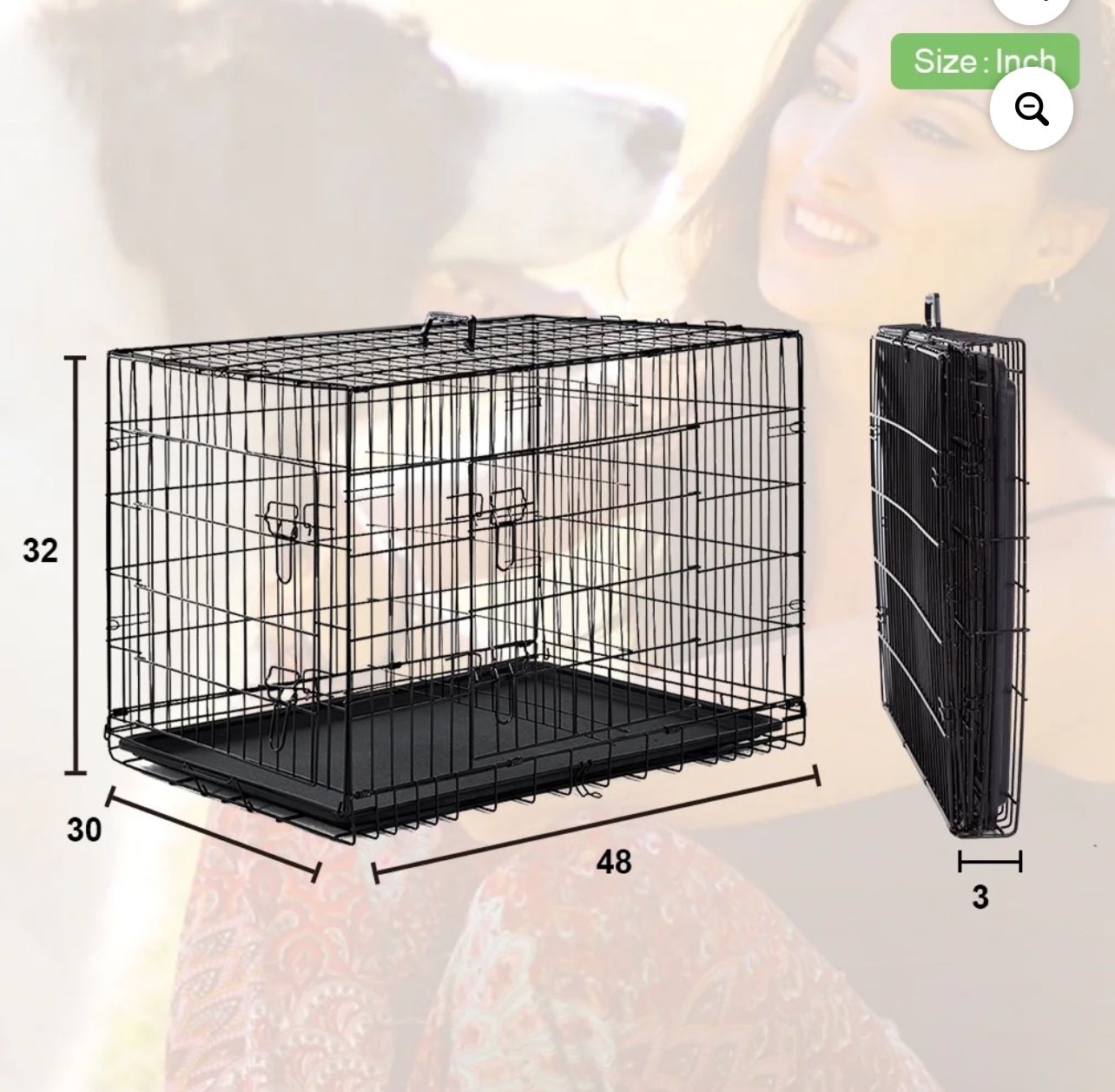 48L Dog kennel Open Box Never Used