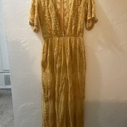 Yellow Lace Jumper / Dress