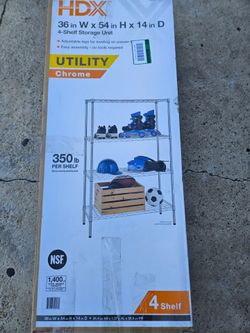 36x54in 4 shelft storge unit