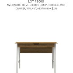 New 2 Desk, Ottoman And Area Rug