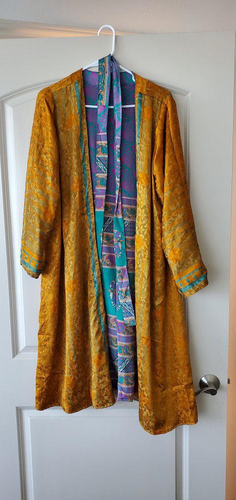 Reversable Handmade Silk Robe
