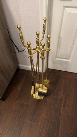 Brass fireplaces set