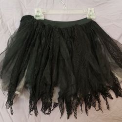 Womens Black Lace Layered Tutu Skirt
