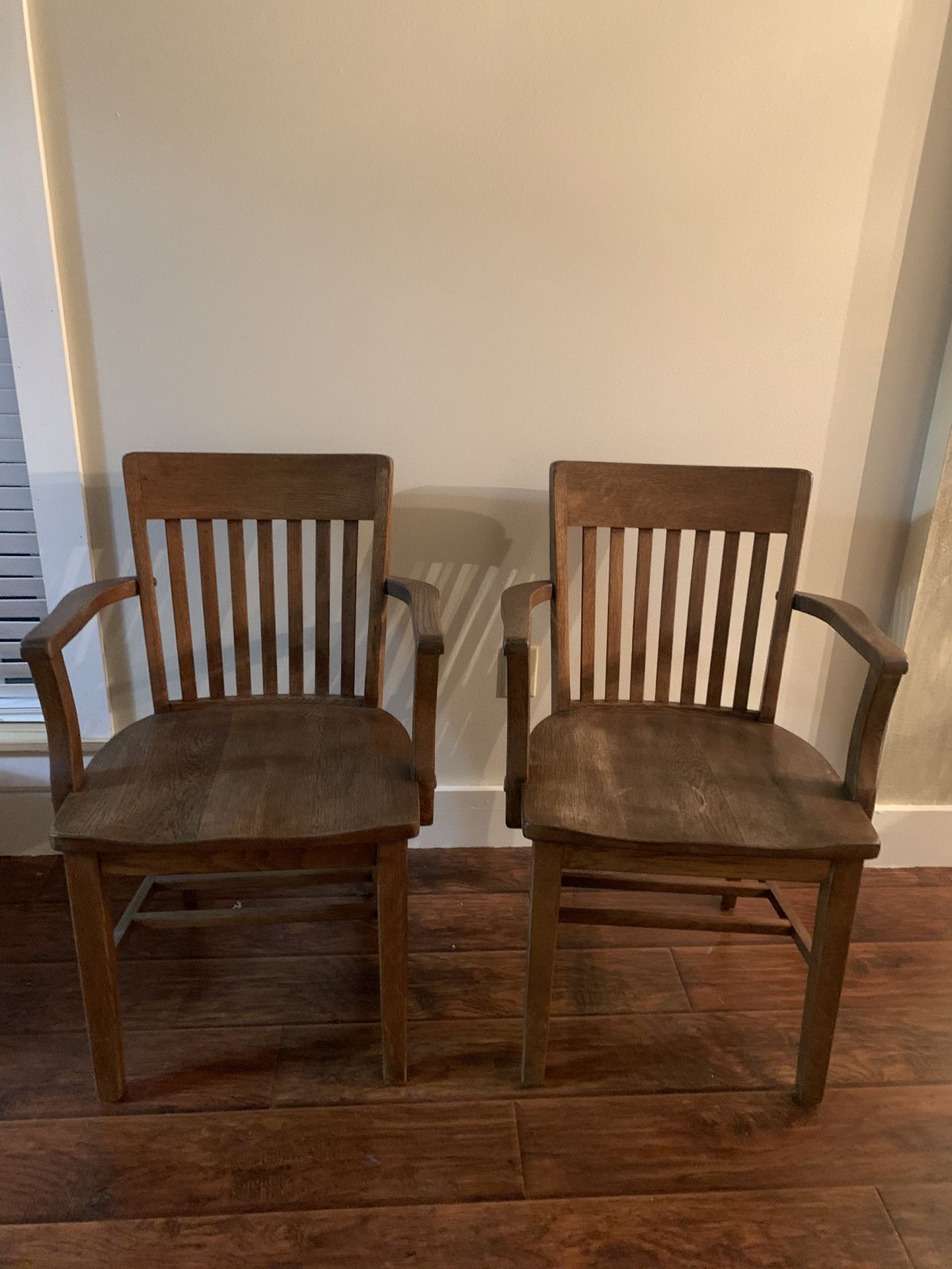 Solid wood chairs set of 2 . Antique and sturdy