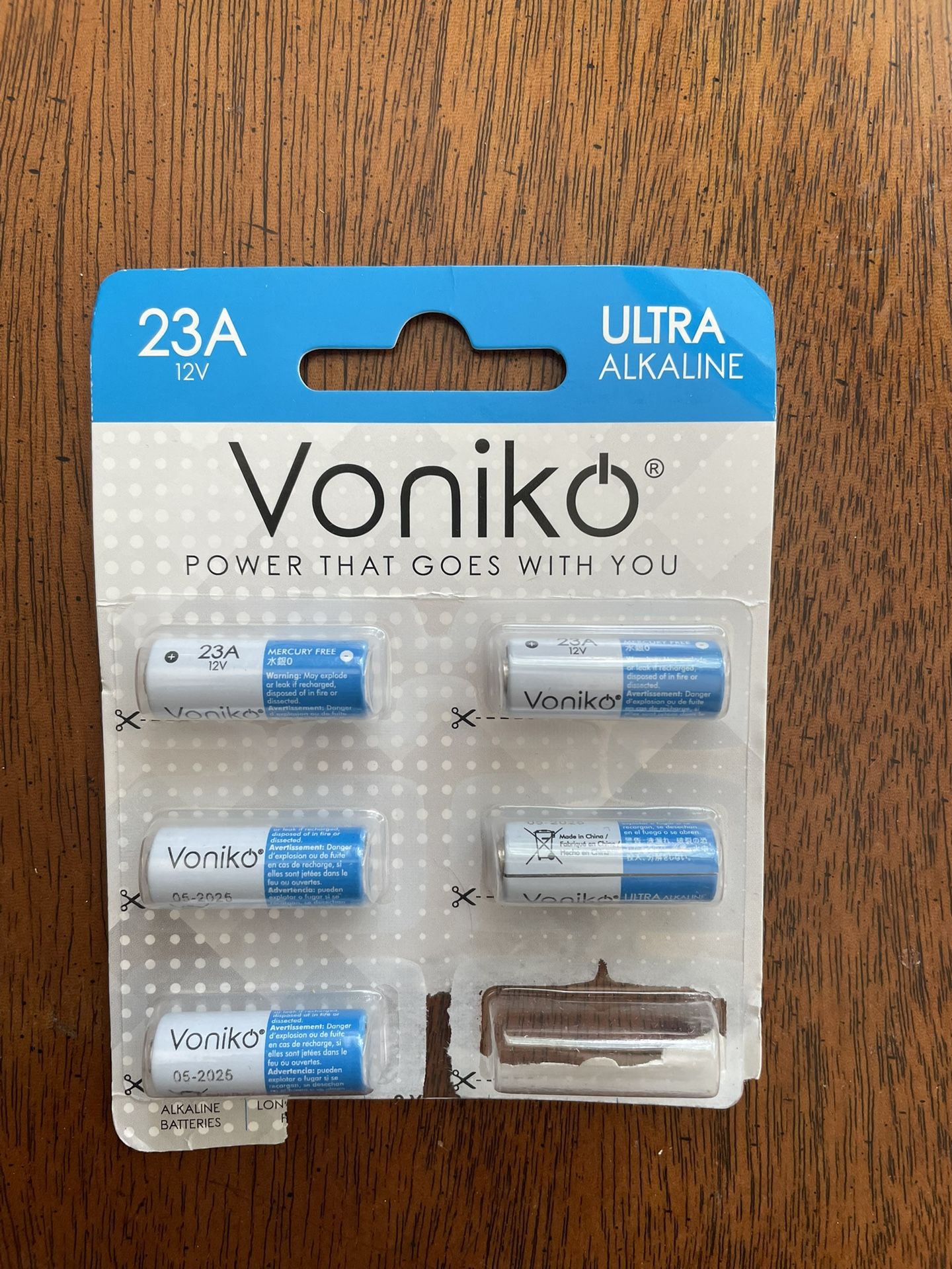 Voniko Alkaline Battery 23A - Ultra 23A Batteries (5-Pack)
